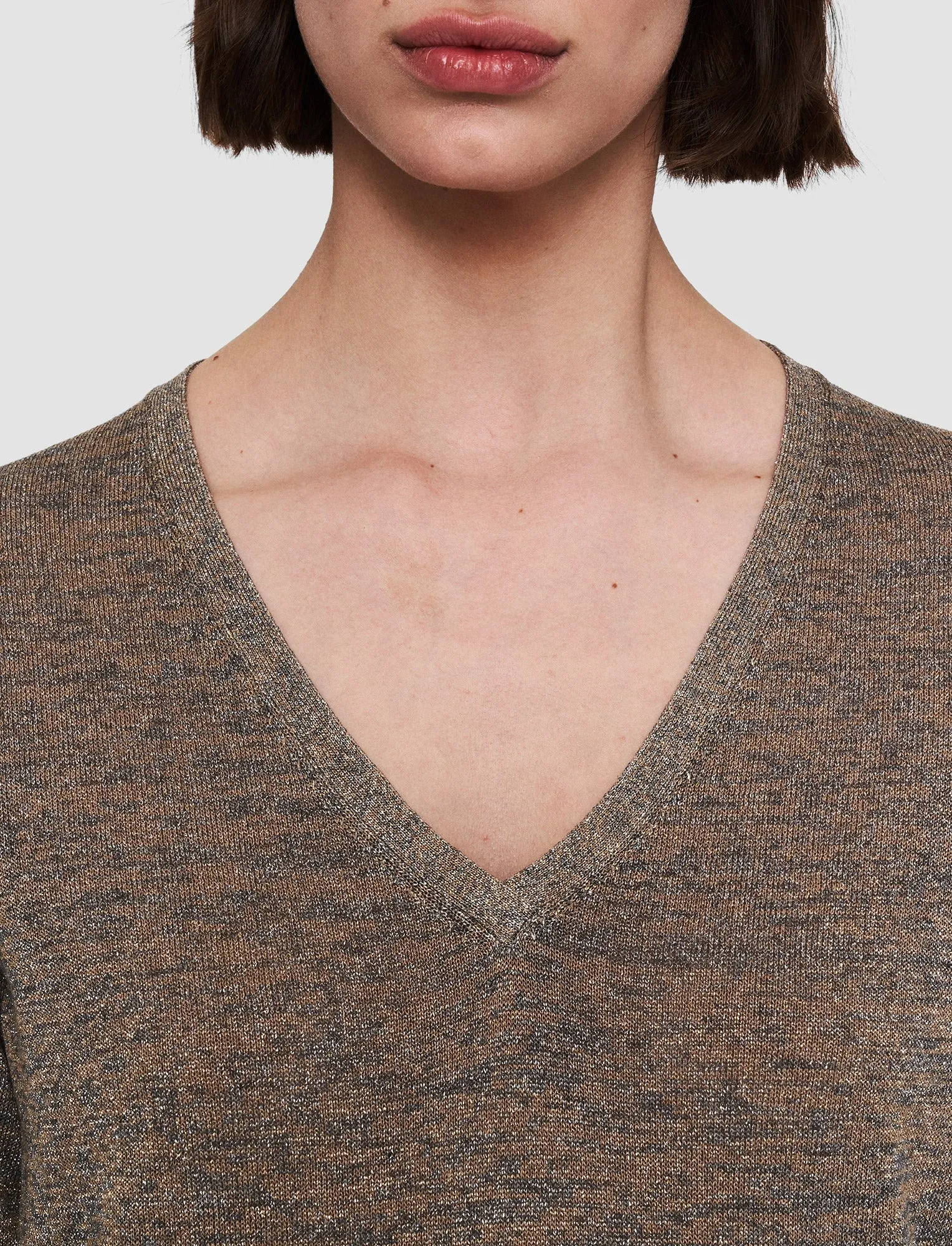 Lurex Knit V Neck Jumper sold by Joseph product image thumbnail 5