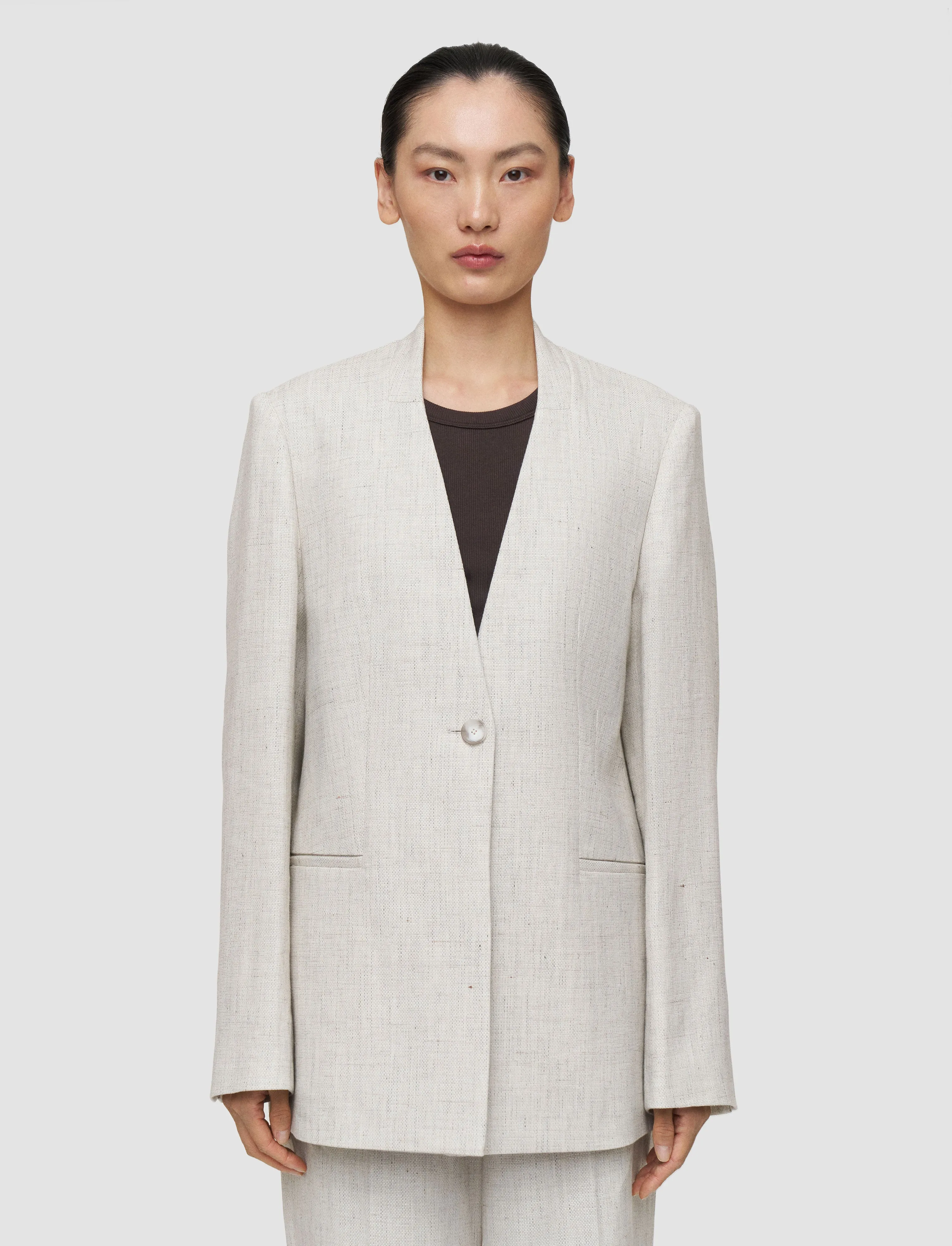 Ferula Textured Cotton Linen Jacket sold by Joseph product image thumbnail 3