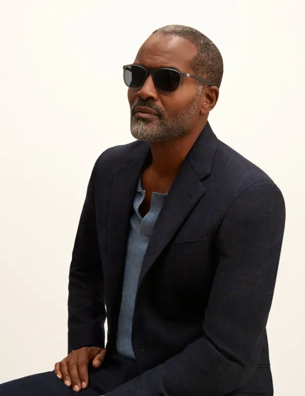 Smoke Crystal Round Sunglasses sold by Joseph Abboud