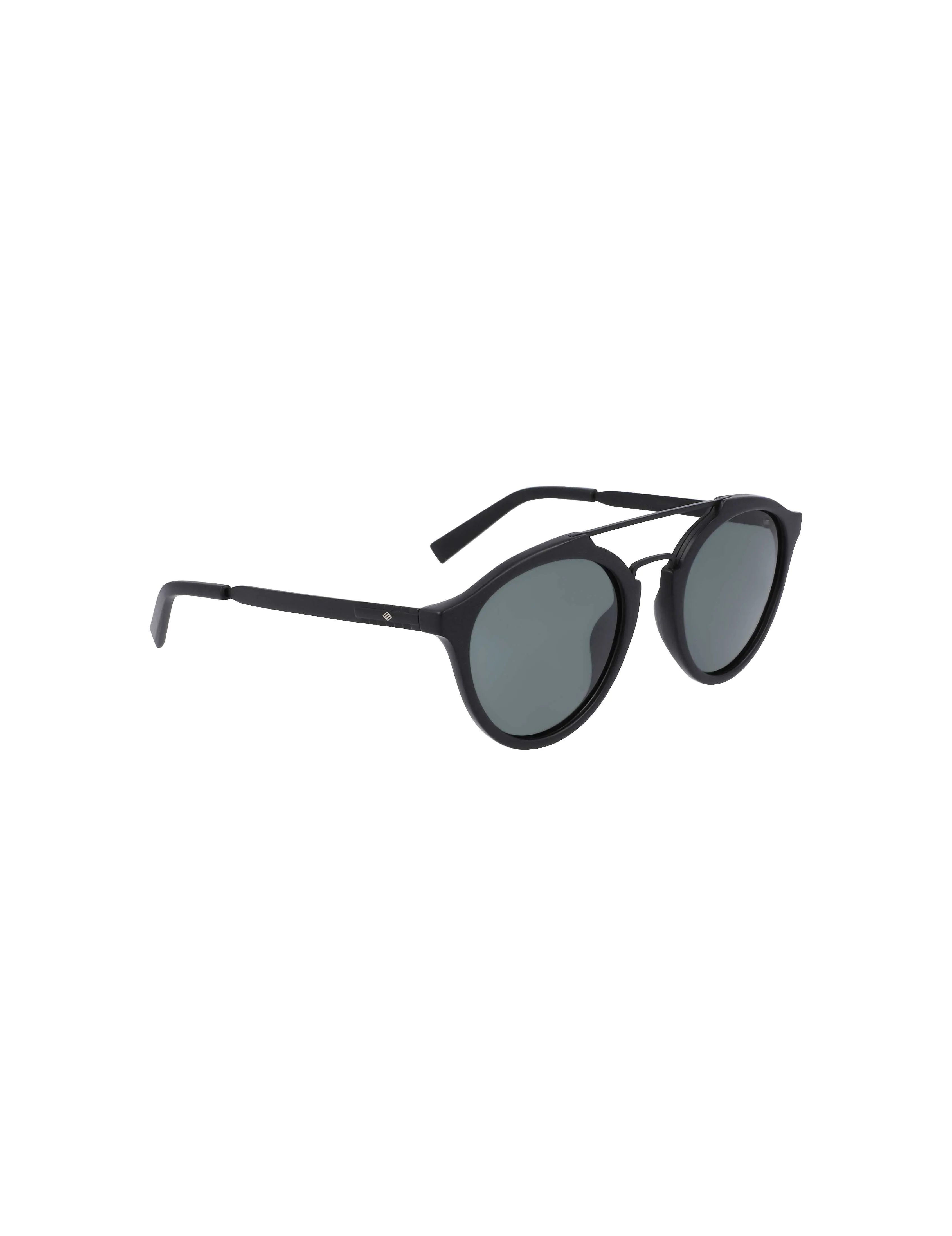 Black Round Double-Brow Bar Sunglasses sold by Joseph Abboud product image thumbnail 4