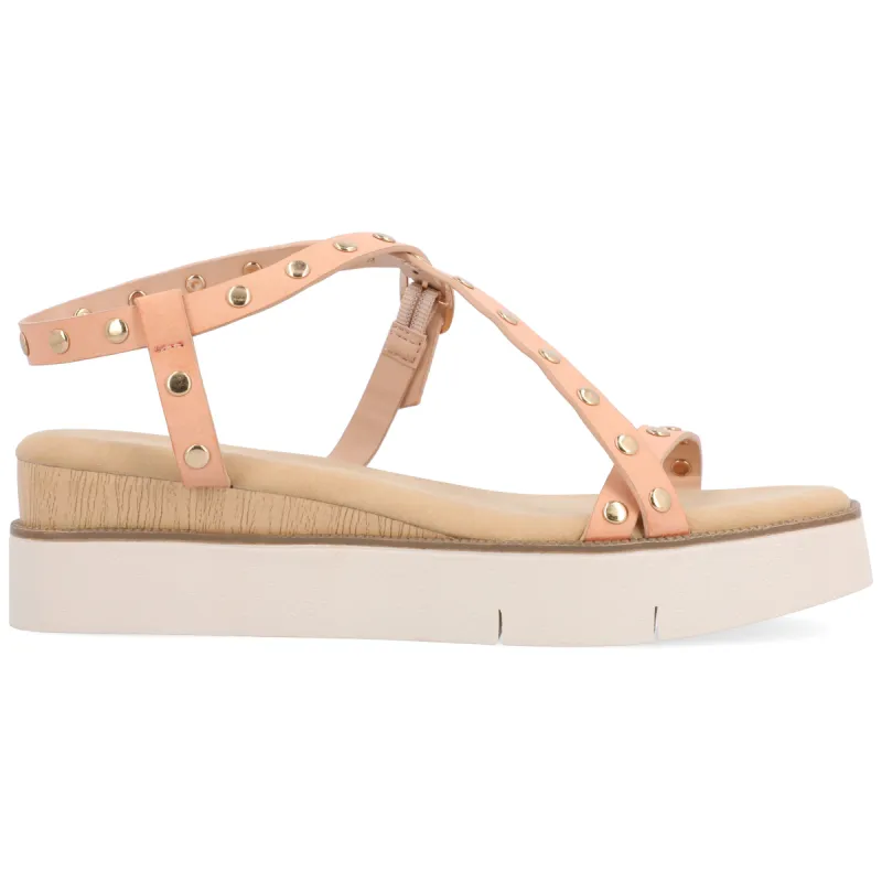 LINDSAY PLATFORM SANDALS IN FAUX LEATHER sold by Journee Collection