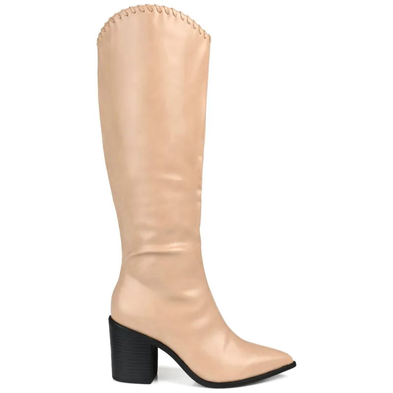 DARIA COWGIRL BOOTS IN WIDE WIDTH & X-WIDE CALF sold by Journee Collection