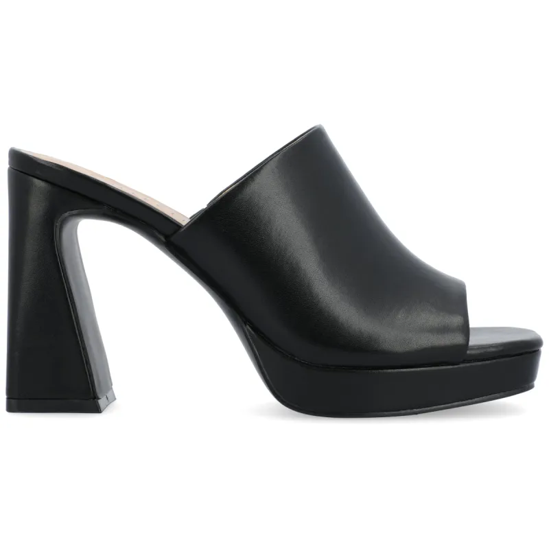 EZZLYNN MULE HEELS IN FAUX LEATHER sold by Journee Collection