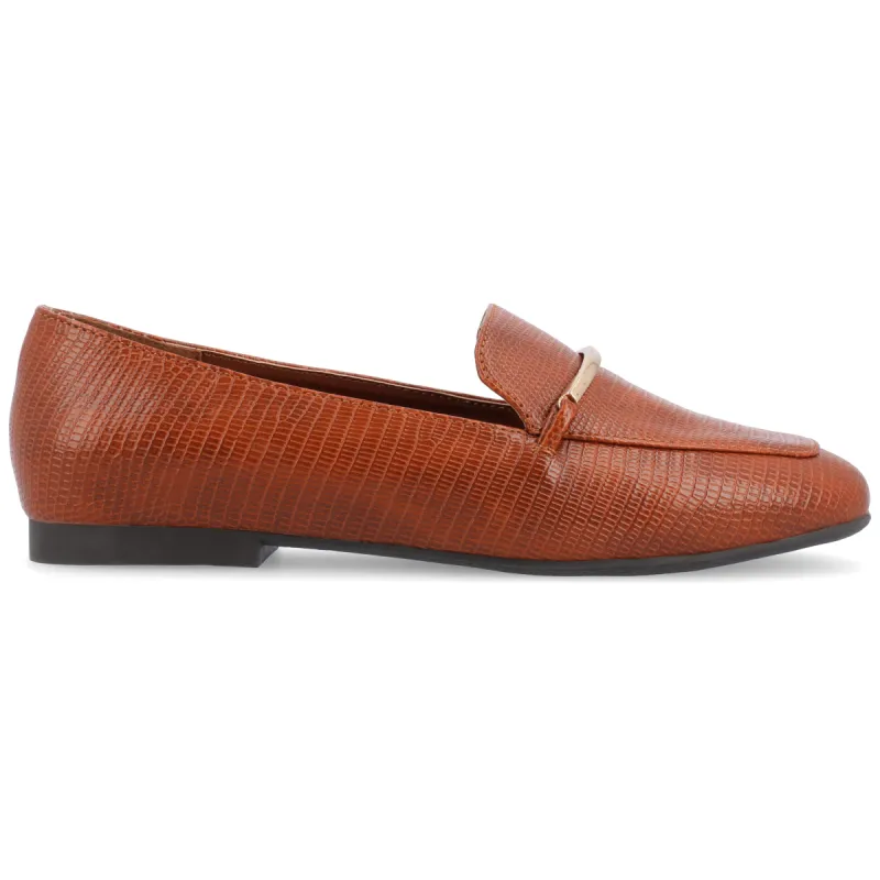 WRENN PRINTED LOAFER FLATS IN WIDE sold by Journee Collection