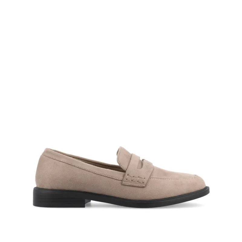 RAICHEL PENNY LOAFER FLATS IN FAUX SUEDE sold by Journee Collection