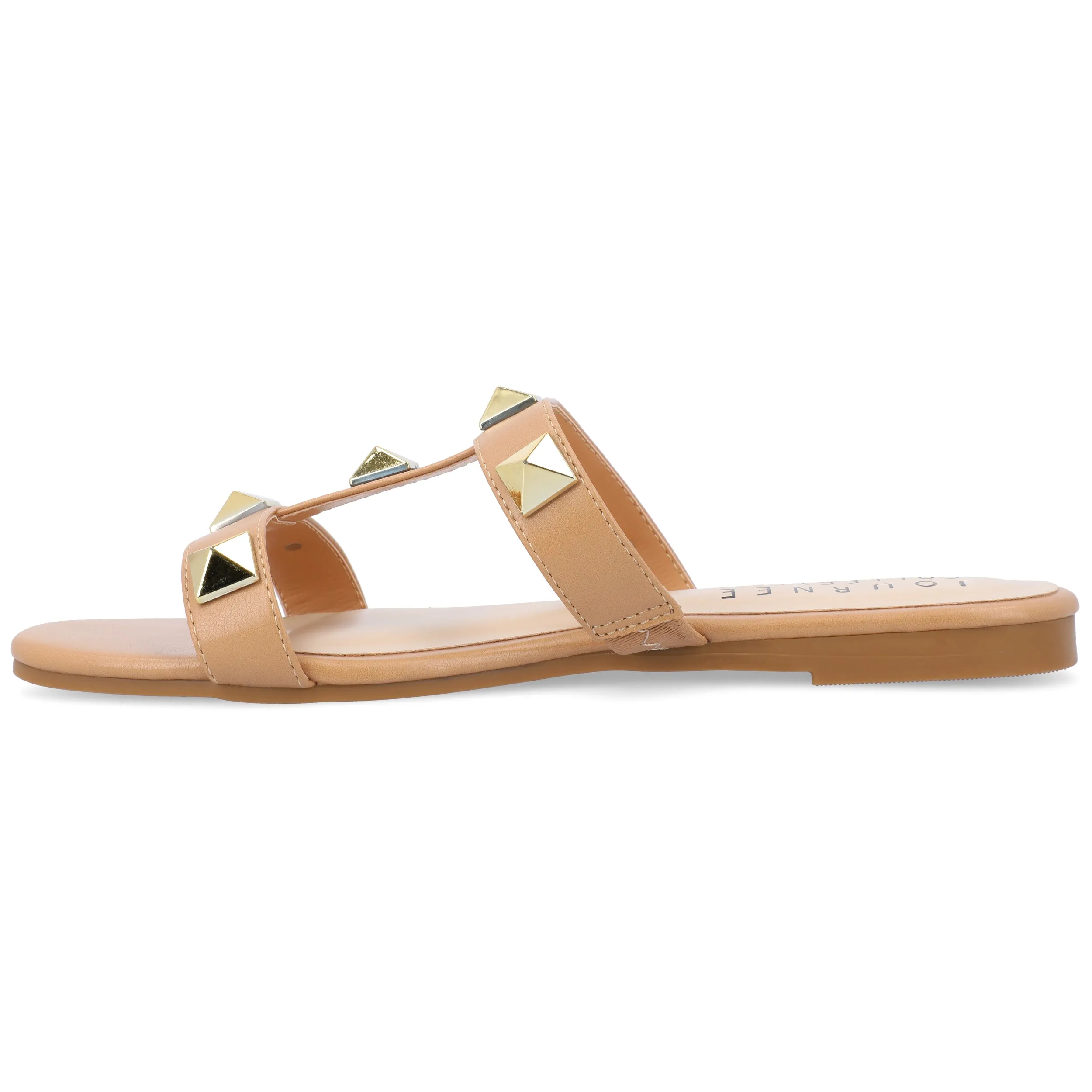 KENDALL SLIDE SANDALS IN FAUX LEATHER sold by Journee Collection product image thumbnail 5