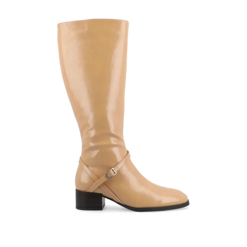 RHIANAH KNEE HIGH BOOTS IN VEGAN LEATHER made by Journee Collection