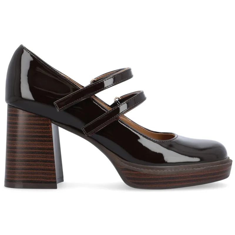 SHASTA MARY JANE PUMP HEELS IN PATENT sold by Journee Collection