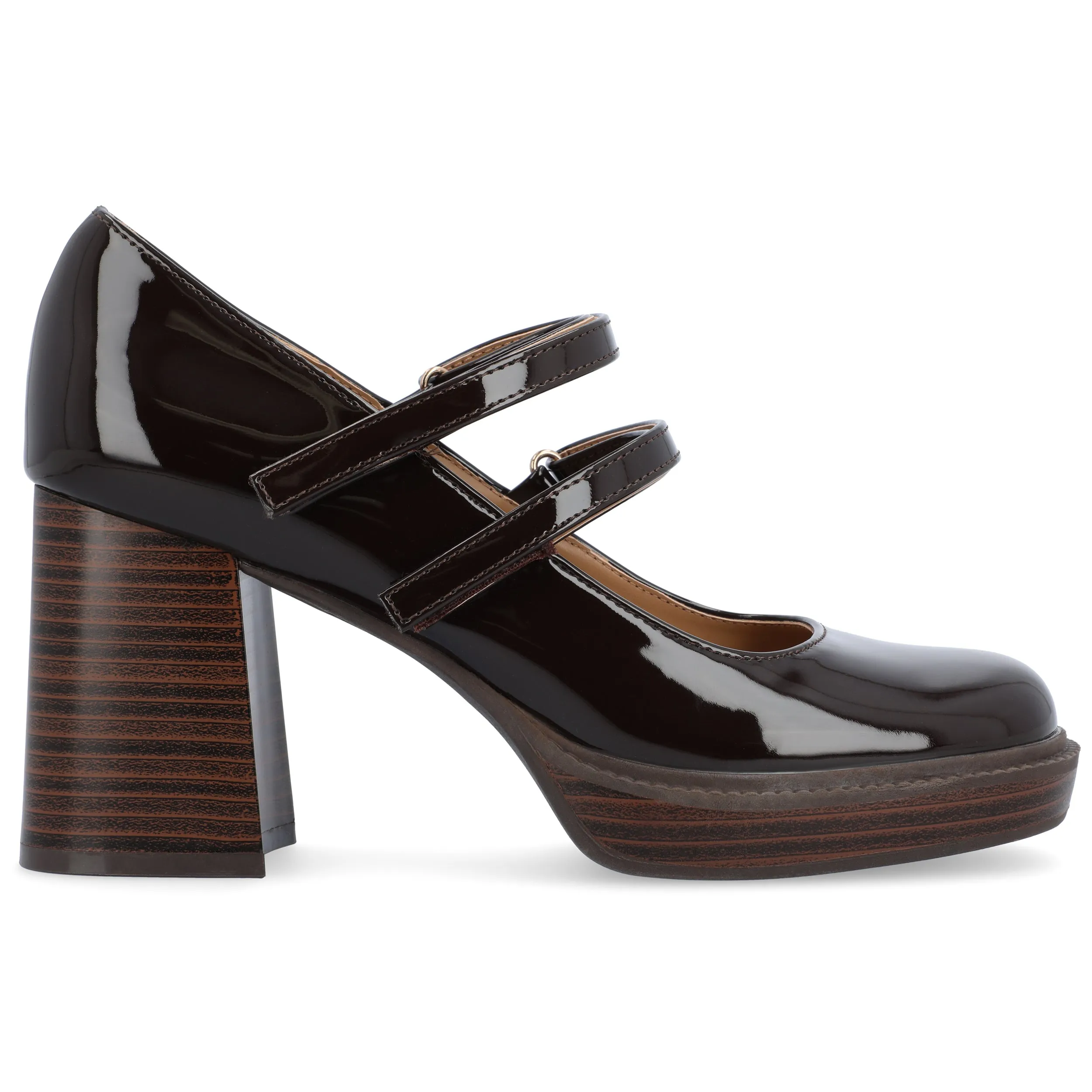 SHASTA MARY JANE PUMP HEELS IN PATENT sold by Journee Collection
