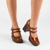SHASTA MARY JANE PUMP HEELS IN PATENT sold by Journee Collection