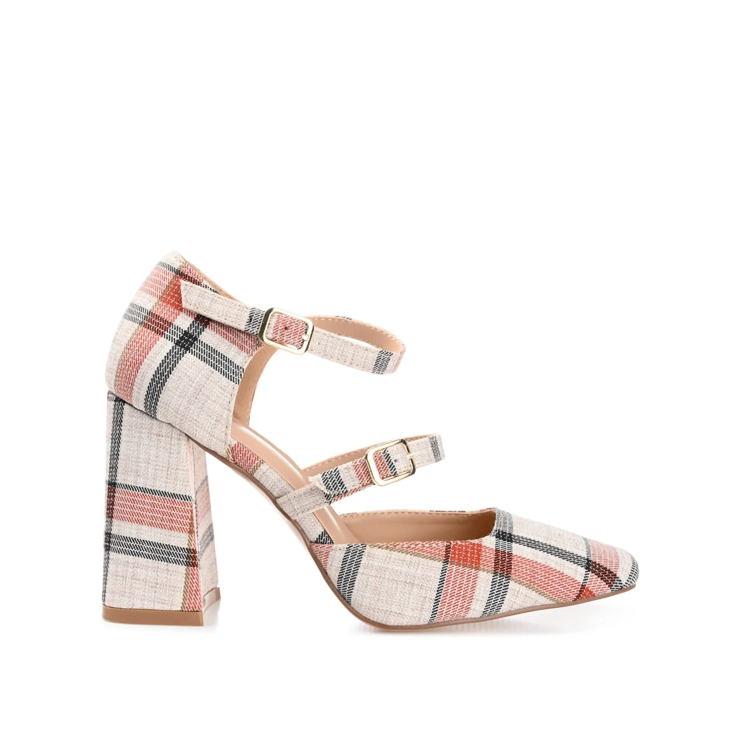 ISADORAH MARY JANE HEELS IN FABRIC sold by Journee Collection