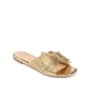 SERLINA PLEATED SLIDE SANDALS IN FOIL sold by Journee Collection