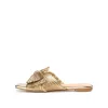 SERLINA PLEATED SLIDE SANDALS IN FOIL sold by Journee Collection
