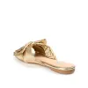 SERLINA PLEATED SLIDE SANDALS IN FOIL sold by Journee Collection