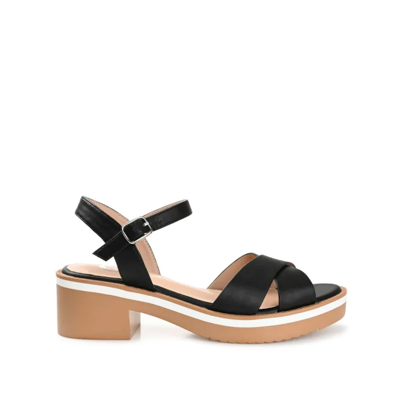 HILAREE HEELED SANDALS IN FAUX LEATHER sold by Journee Collection