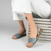 BRINSLEY CUTOUT SANDALS IN CROCO sold by Journee Collection