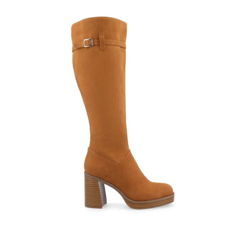 LETICE KNEE HIGH BOOTS IN FAUX LEATHER sold by Journee Collection
