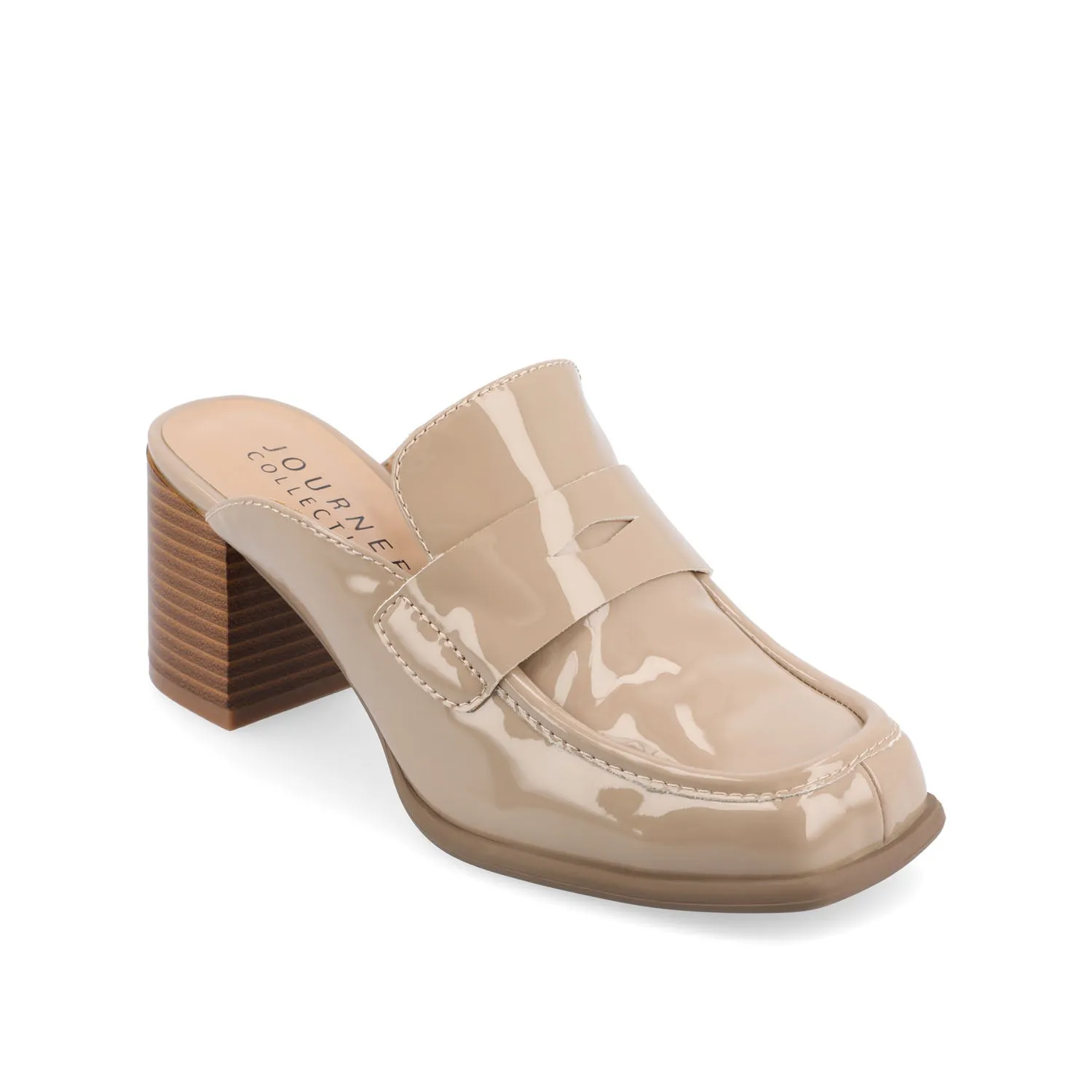 BAYLEY BLOCK HEELED LOAFERS IN FAUX LEATHER sold by Journee Collection product image thumbnail 3