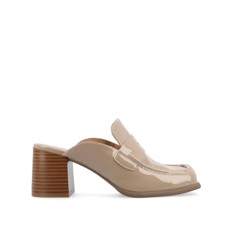 BAYLEY BLOCK HEELED LOAFERS IN FAUX LEATHER sold by Journee Collection
