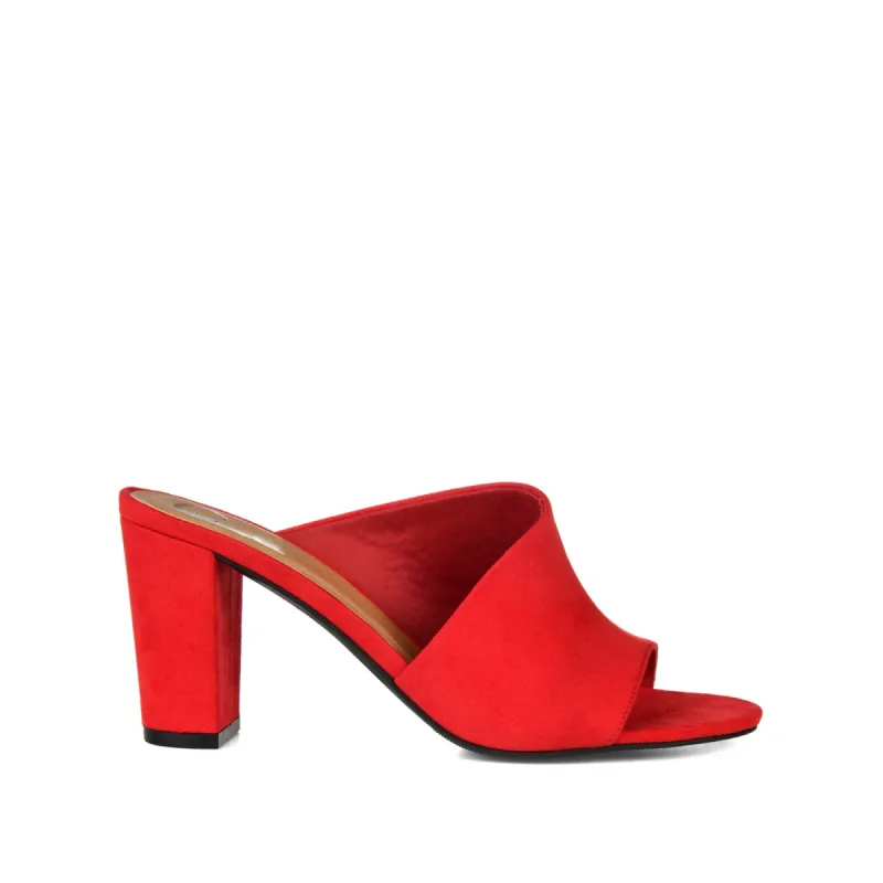 ALLEA BLOCK HEELS IN FAUX SUEDE sold by Journee Collection