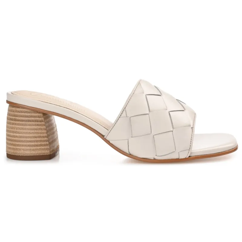 KELLEE BLOCK HEELED MULES IN LEATHER sold by Journee Collection