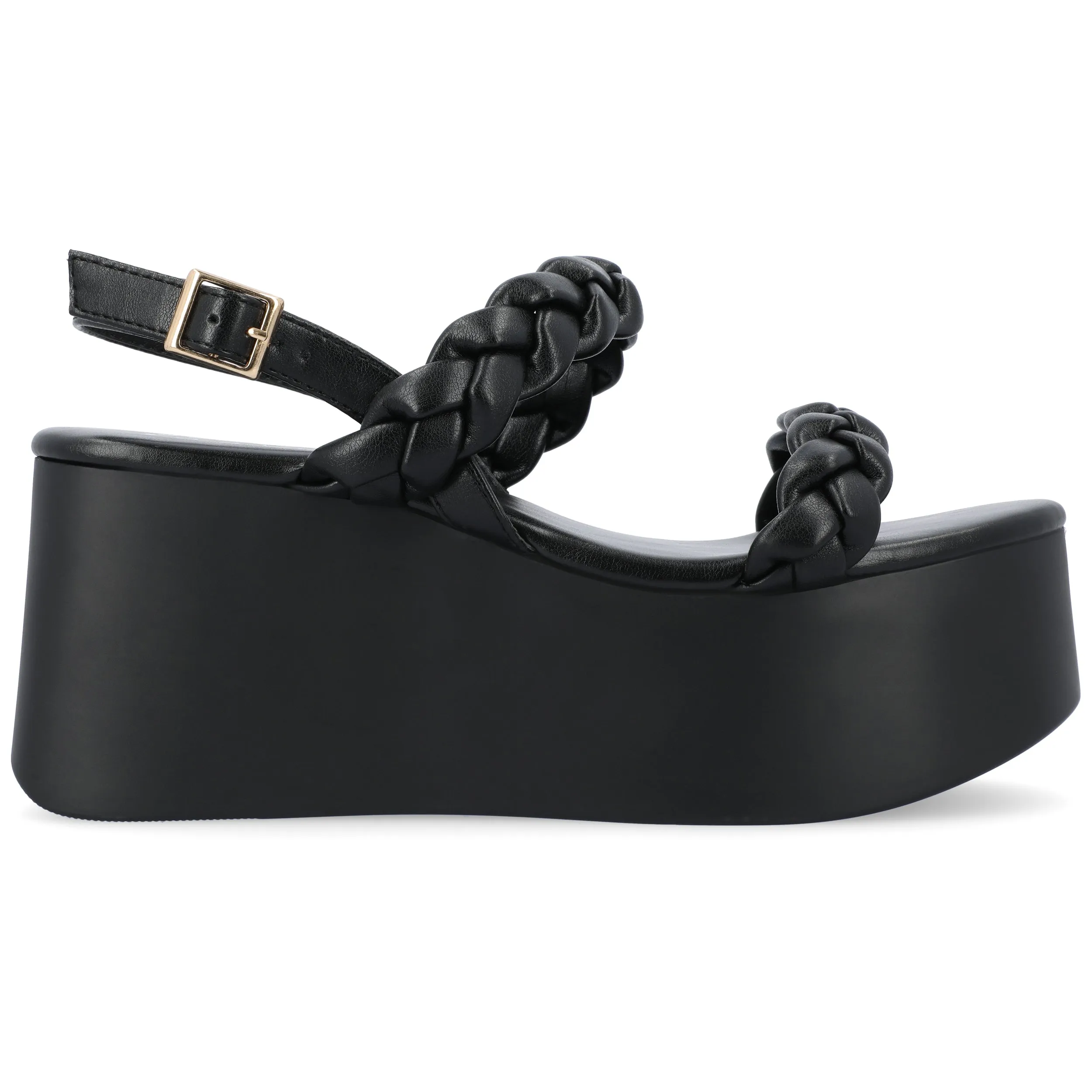 ZANNAH PLATFORM SANDALS IN FAUX LEATHER sold by Journee Collection