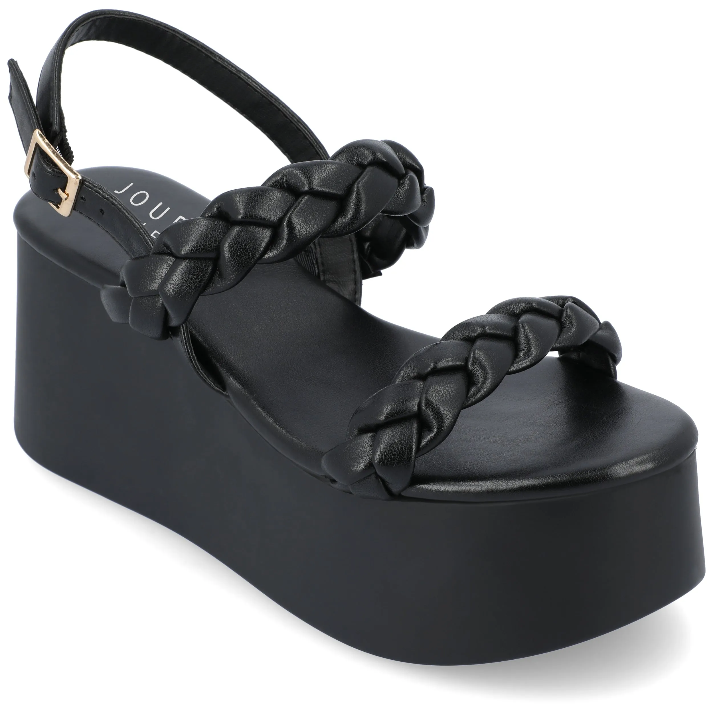 ZANNAH PLATFORM SANDALS IN FAUX LEATHER sold by Journee Collection product image thumbnail 4