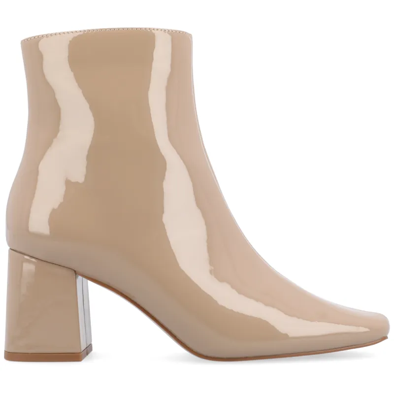 HAYLINN VEGAN LEATHER BOOTIES IN WIDE sold by Journee Collection