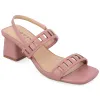 ISMAY STRAPPY BLOCK HEELS IN FAUX SUEDE sold by Journee Collection