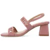 ISMAY STRAPPY BLOCK HEELS IN FAUX SUEDE sold by Journee Collection