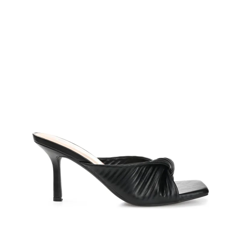 GREER MULE HEELS IN VEGAN LEATHER sold by Journee Collection