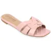 ARRINA SLIDE SANDALS IN BASIC PATENT sold by Journee Collection