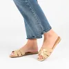 ARRINA SLIDE SANDALS IN BASIC PATENT sold by Journee Collection