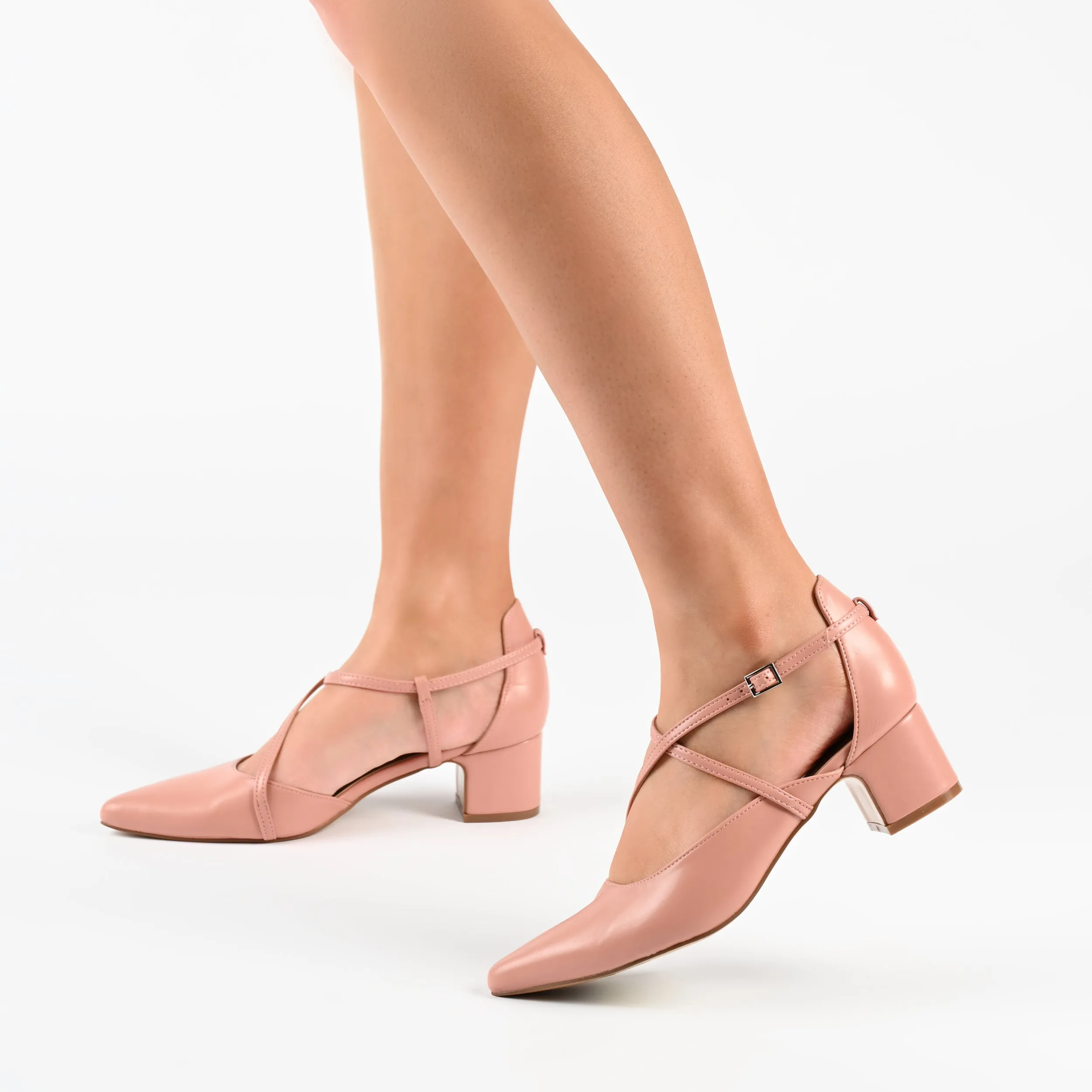 GALVINN LOW BLOCK HEELS IN VEGAN LEATHER sold by Journee Collection product image thumbnail 2