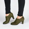 SANZI ZIP-UP BOOTIES IN WIDE sold by Journee Collection