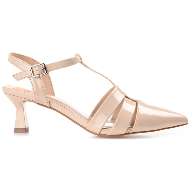 JAZLYNN STATMENT T-STRAP KITTEN HEELS IN WIDE sold by Journee Collection