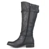 HARLEY RIDING BOOTS IN FAUX LEATHER sold by Journee Collection