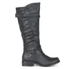 HARLEY RIDING BOOTS IN FAUX LEATHER sold by Journee Collection