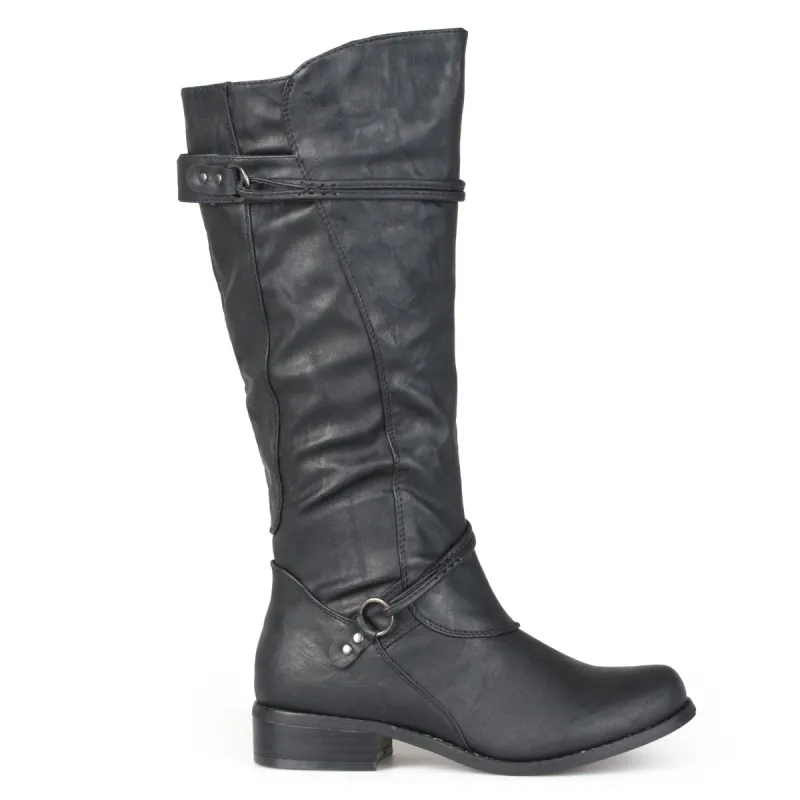 HARLEY RIDING BOOTS IN FAUX LEATHER sold by Journee Collection