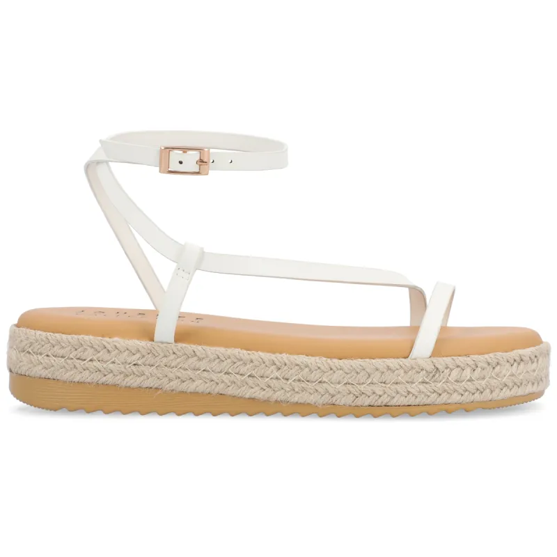 ODELIA ESPADRILLE SANDALS IN FAUX LEATHER sold by Journee Collection