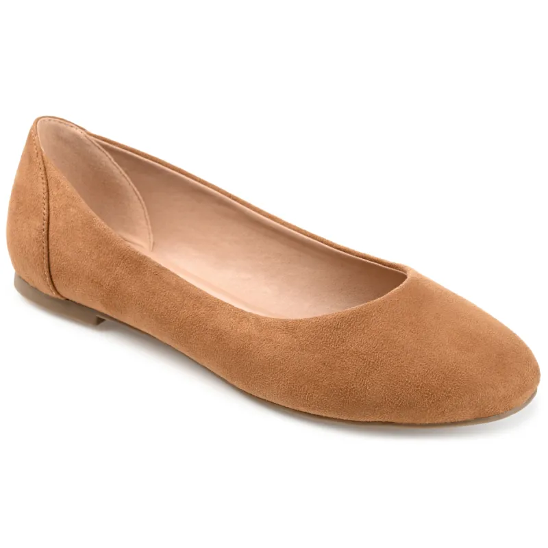 KAVN FAUX SUEDE FLATS IN WIDE sold by Journee Collection