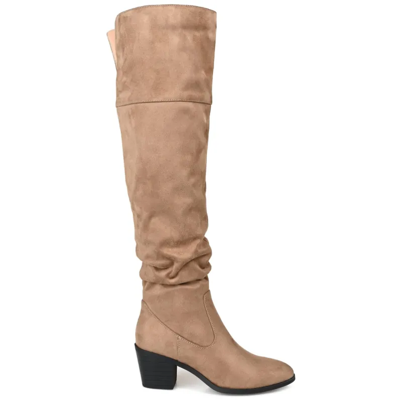 ZIVIA KNEE HIGH BOOTS IN WIDE CALF sold by Journee Collection