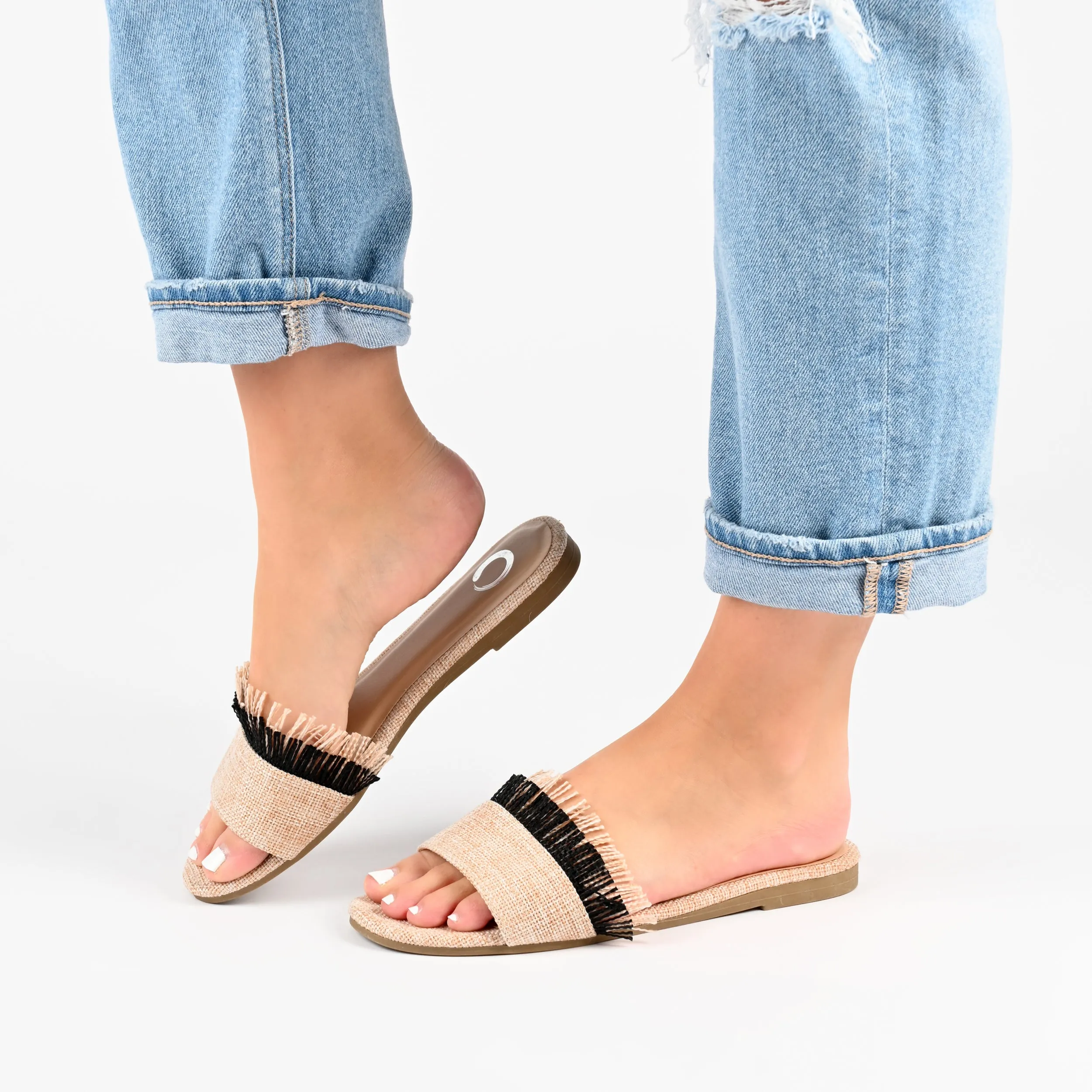 KOREENE FRINGE SLIDE SANDALS sold by Journee Collection product image thumbnail 2