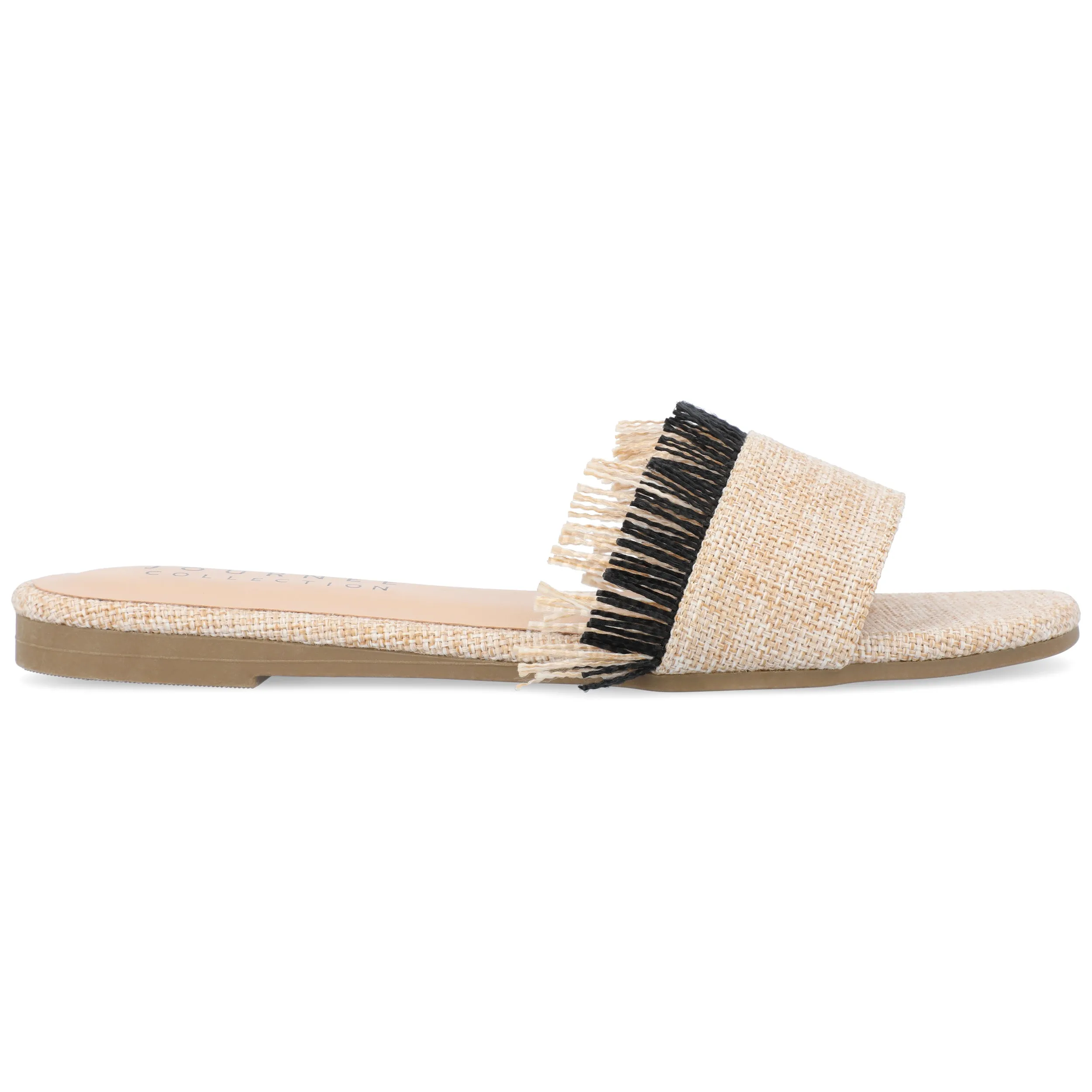 KOREENE FRINGE SLIDE SANDALS sold by Journee Collection