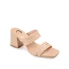 NATIA MULE BLOCK HEELS IN FAUX LEATHER sold by Journee Collection
