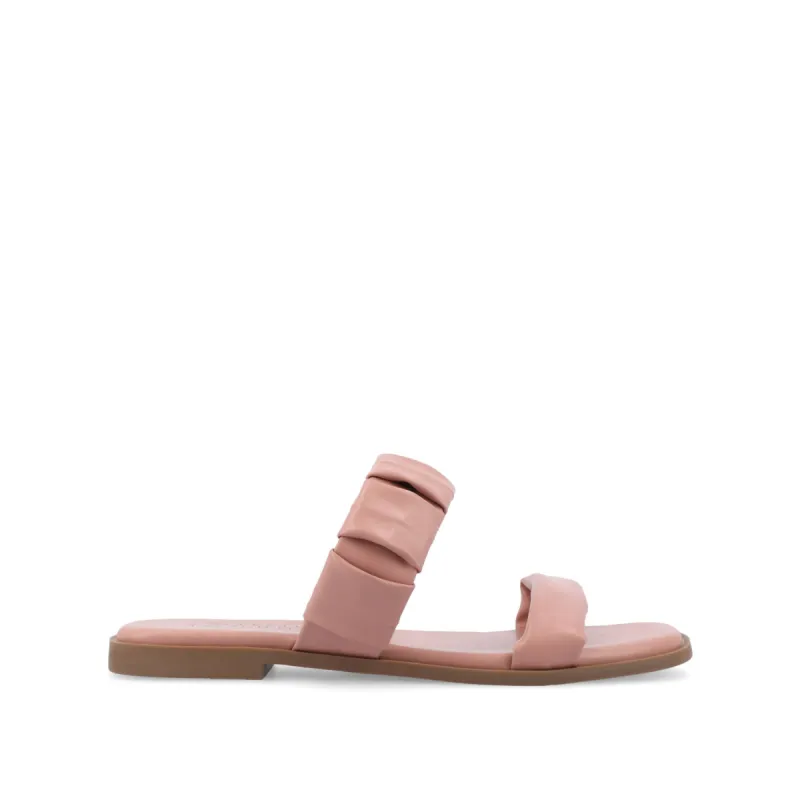 PEGIE SLIDE-ON SANDALS IN VEGAN LEATHER sold by Journee Collection