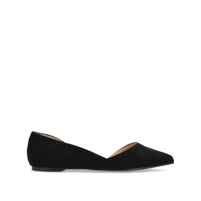 ESTER D'ORSAY FLATS IN FAUX SUEDE sold by Journee Collection