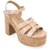 JANIA BLOCK HEELED SANDALS IN PATENT sold by Journee Collection