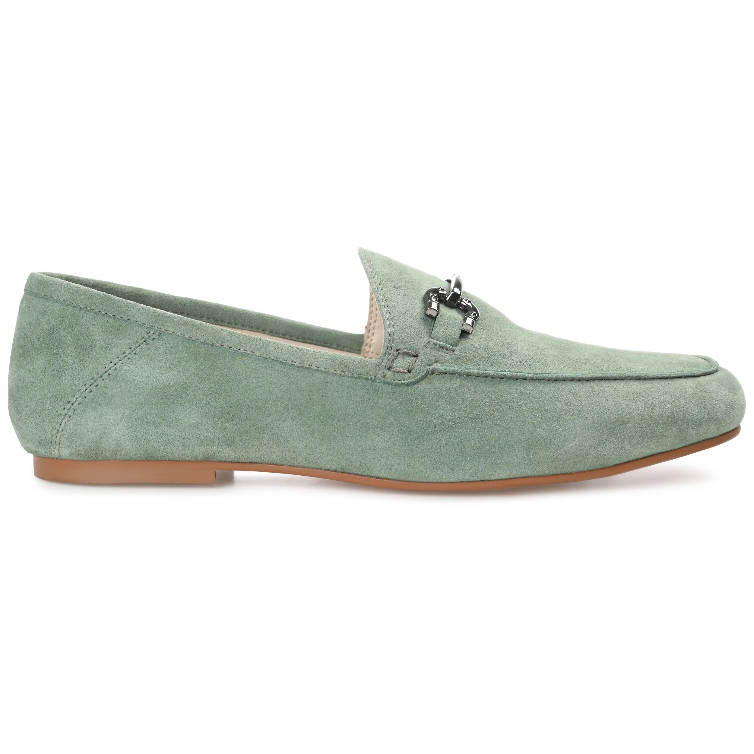 GIIA HORSE BIT LOAFER FLATS IN SUEDE sold by Journee Collection