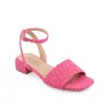 ADLEEY STRAPPY LOW BLOCK HEELS IN TWEED sold by Journee Collection
